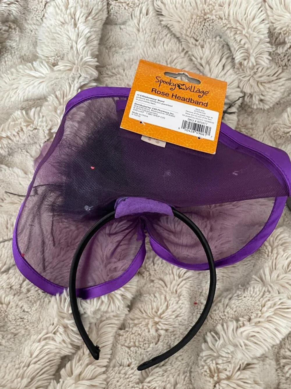 Spooky Village Halloween Rose Headband-NWT